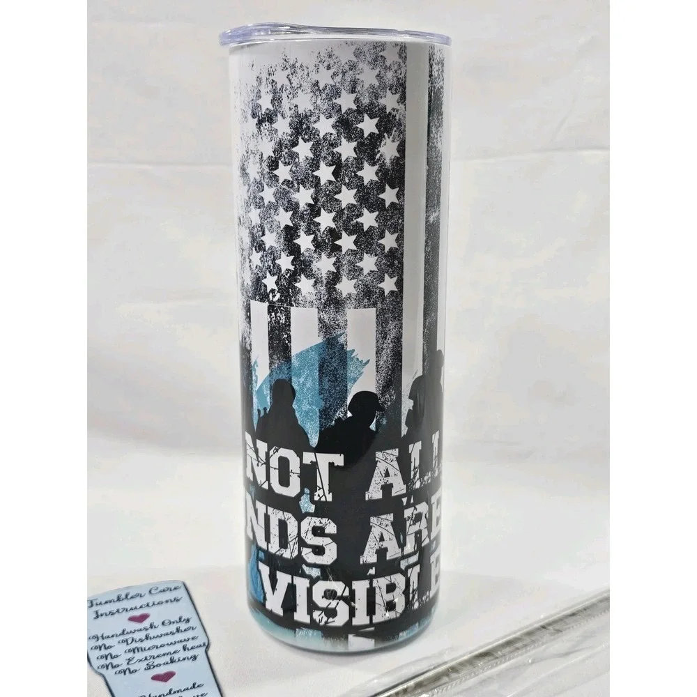 Pain Wounds Health American Flag 20Oz Tumbler Travel Insulated Patriotic Support
